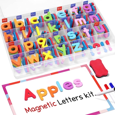 Bon prix Kit de lettres magnétiques en classe 208 pièces Magnetes à double face Foam Alphabet pour les enfants d'âge préscolaire Spell en ligne