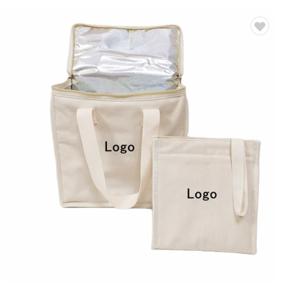 Bon prix Sac alimentaire écologiquement isolé Sac de déjeuner en toile de coton pour le supermarché en ligne