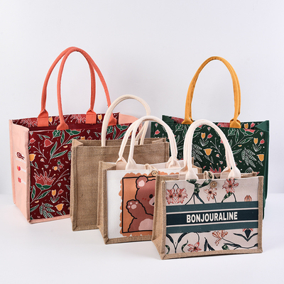 Bon prix Sacs à jute imprimés en toile naturelle personnalisés en ligne