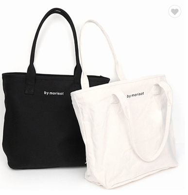 Bon prix Recyclé 10oz 12oz Blanc Noir Sac de toile Tote coton biologique pour les femmes en ligne