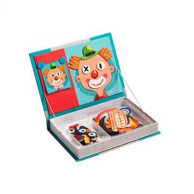 Bon prix OEM Crazy Faces Livre magnétique Puzzle en bois Boîte de jeu pour enfants de 3 ans en ligne