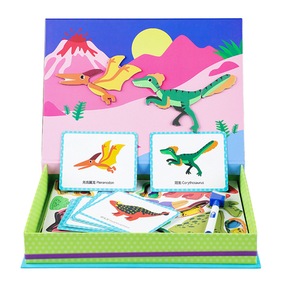 Jeux pour enfants Puzzles magnétiques Dinosaures Livres de jeux