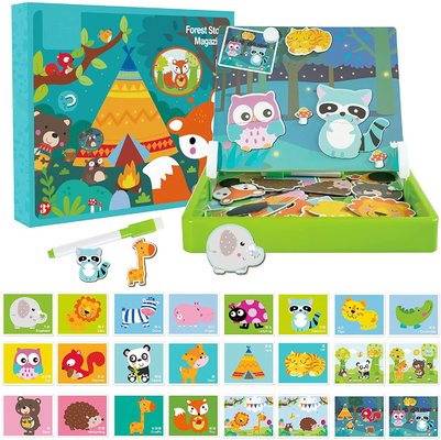 Bon prix Puzzles pour animaux de la forêt Puzzles magnétiques pour enfants d'âge préscolaire Pour les enfants de 4 à 8 ans 60 pièces en ligne