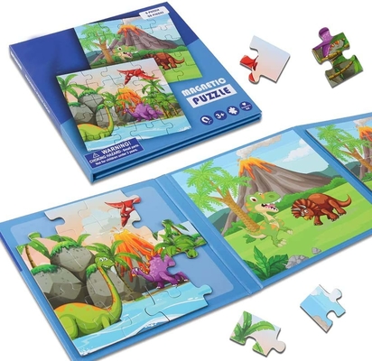 Bon prix Puzzles magnétiques en bois de dinosaures pour tout-petits 3 5 6 ans 2 - 20 pièces en ligne